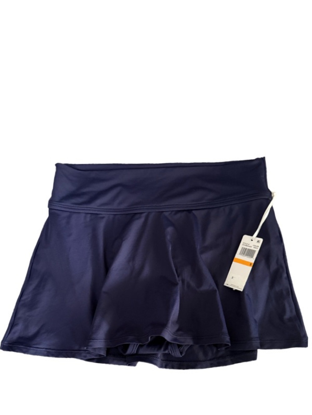 NEW Anne Cole Swim Skirt Full Coverage Briefs Navy Blue Size S